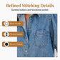 📢📢40% OFF !! ⏰Women's Puff Sleeve Denim Blouse – Button-Down, Lapel Collar, Lightweight 🌟
