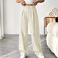 📢📢30% OFF !! ⏰ Women's High Waist Wide-Leg Pants – Belt Loops, Hidden Zipper, Flowing Fit 🌟