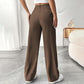 📢📢30% OFF !! ⏰ Women's High Waist Wide-Leg Pants – Belt Loops, Hidden Zipper, Flowing Fit 🌟