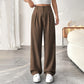 📢📢30% OFF !! ⏰ Women's High Waist Wide-Leg Pants – Belt Loops, Hidden Zipper, Flowing Fit 🌟