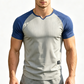 📢📢50% OFF !! ⏰Men's V-Notch Raglan Sleeve Athletic T-Shirt