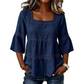 📢📢40% OFF !! ⏰Elegant Square Neck Summer Blouse