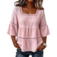 📢📢40% OFF !! ⏰Elegant Square Neck Summer Blouse