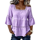 📢📢40% OFF !! ⏰Elegant Square Neck Summer Blouse