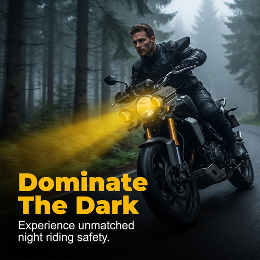 📢📢50% OFF !! ⏰Universal Motorcycle LED Spotlight Dual Color Auxiliary Driving Light