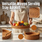 📢📢50% OFF !! ⏰ Round Imitation Rattan Serving Basket with Handles