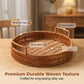 📢📢50% OFF !! ⏰ Round Imitation Rattan Serving Basket with Handles