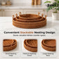 📢📢50% OFF !! ⏰ Round Imitation Rattan Serving Basket with Handles