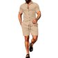 📢📢30% OFF !! ⏰Men's Casual Short Sleeve Shirt & Shorts Set