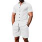 📢📢30% OFF !! ⏰Men's Casual Short Sleeve Shirt & Shorts Set