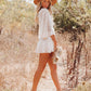 📢📢40% OFF !! ⏰Women's Lace Crochet Romper Dress with Built-in Shorts