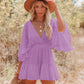 📢📢40% OFF !! ⏰Women's Lace Crochet Romper Dress with Built-in Shorts
