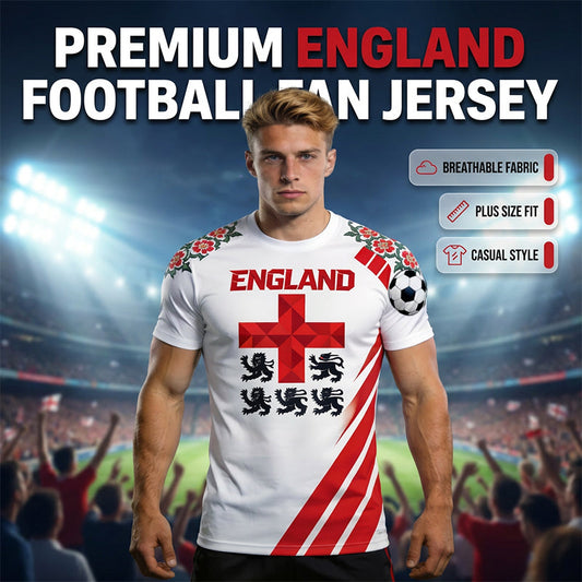 📢📢40% OFF !! ⏰Premium England Football Fan Jersey