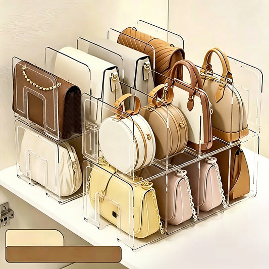 📢📢30% OFF !! ⏰Clear Acrylic Bag Organizer Rack
