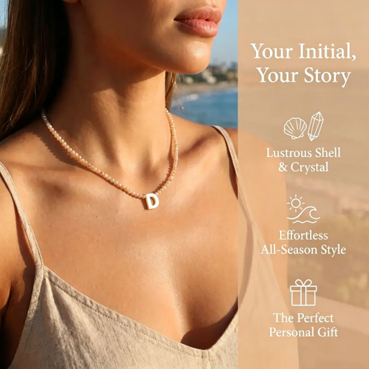 📢📢30% OFF !! ⏰Romantic Initial Beaded Choker Necklace