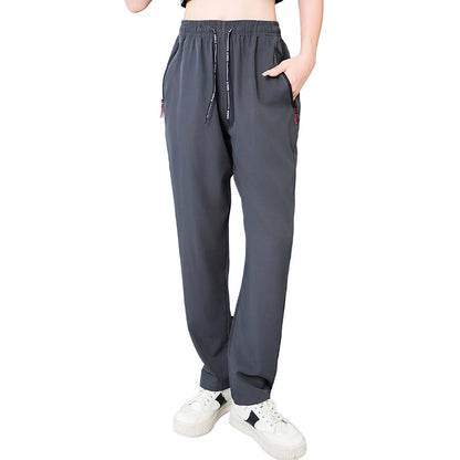 📢📢40% OFF !! ⏰ Women's Lightweight High-Waist Athletic Trousers – Zip Pockets, Straight Leg & Breathable – Perfect for Gym, Running & Everyday Wear ✨