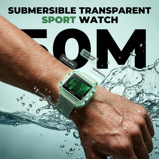 📢📢40% OFF !! ⏰Waterproof Transparent Digital Watch