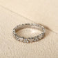📢📢40% OFF !! ⏰ Women's Elegant Heart Eternity Ring – Micro-Paved Zircons, Stainless Steel, Stackable ✨
