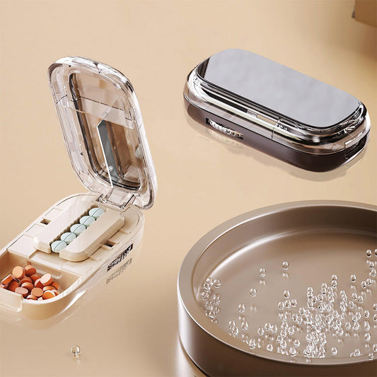 📢📢40% OFF !! ⏰Portable Pill Box With Cutter✨Food-Grade Material✨