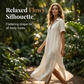 Women's Elegant Cotton Linen Short Sleeve Lapel Dress