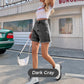 Women's Classic Solid Color High-Waist Shorts