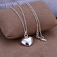 📢📢33% OFF !! ⏰Silver Plated Chubby Heart Pendant Necklace