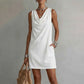 📢📢40% OFF !! ⏰ Elegant Slim Fit Cowl Neck Dress – Sleeveless, Side Pockets, Versatile ✨