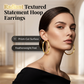 📢📢40% OFF !! ⏰Women’s Minimalist Textured Hoop Earrings Statement Round Jewelry