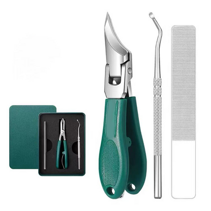 ⏳💥Final 3 hours-￡6.99!! ✂️ Precision Nail Care 3-Piece Set | Curved Blade Prevents Splitting - Double-Sided File Smooths Rough Edges | 🏃‍ At-Home Care - Perfect for Travel
