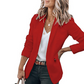 Women's Solid Color Lapel Blazer Jacket