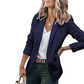 Women's Solid Color Lapel Blazer Jacket