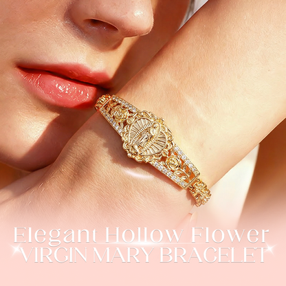 📢📢40% OFF !! ⏰Elegant Hollow Flower Virgin Mary Bracelet