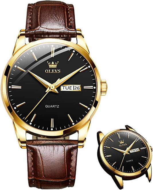 📢📢40% OFF !! ⏰Biaotic@Men's Simple Watch with Day and Date, Stainless Steel Analog Quartz Watches for Men, Classic Luminous Hands Men's Dress Watches, Black/White/Blue Dial