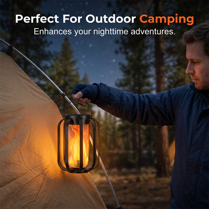 📢📢40% OFF !! ⏰ Solar Flickering Flame Lantern – Waterproof & auto-on – Realistic warm glow, perfect for patios, gardens or pathways – no wiring needed 🌙