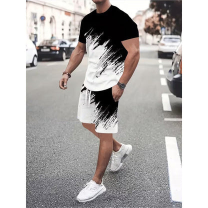 📢📢40% OFF !! ⏰Men’s Summer Dynamic Print Casual Set