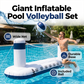 📢📢40% OFF !! ⏰Inflatable Rocket Ship Water Volleyball Net Set