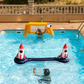 📢📢40% OFF !! ⏰Inflatable Rocket Ship Water Volleyball Net Set