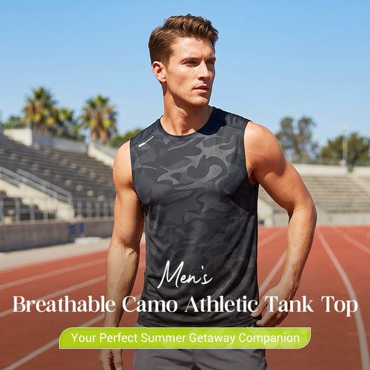 📢📢40% OFF !! ⏰Men's Breathable Camo Athletic Tank Top