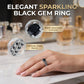 📢📢40% OFF !! ⏰Women's Vintage Black Zircon Ring