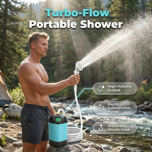 📢📢50% OFF !! & FREE SHIPPING ⏰Portable Outdoor Camping Shower Pump