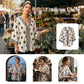 Women's Boho Print V-Neck Blouse