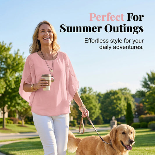 📢📢40% OFF !! ⏰Women’s Summer Batwing Sleeve Top Casual Split Loose Blouse