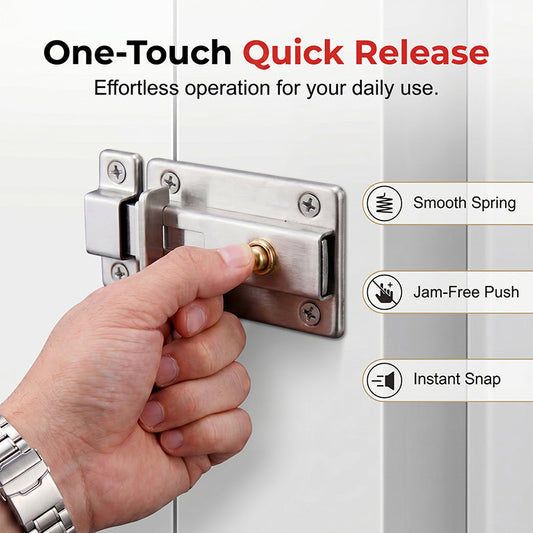 📢📢Buy 2 Get 1 Free !! ⏰Auto-Rebound Security Door Latch