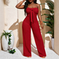 📢📢40% OFF !! ⏰Women's Strapless High-Waisted Wide-Leg Jumpsuit