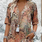📢📢40% OFF !! ⏰Women's Vivid Printed V-Neck Midi Dress