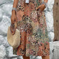 📢📢40% OFF !! ⏰Women's Vivid Printed V-Neck Midi Dress