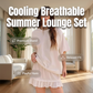 📢📢40% OFF !! ⏰Women's Oversized T-Shirt & Ruffle Skirt 2-Piece Set 🌸 | Breathable Summer Lounge Outfit ☀️ | Soft Fabric, Relaxed Fit 💕 | S-2XL