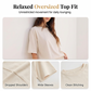 📢📢40% OFF !! ⏰Women's Oversized T-Shirt & Ruffle Skirt 2-Piece Set 🌸 | Breathable Summer Lounge Outfit ☀️ | Soft Fabric, Relaxed Fit 💕 | S-2XL
