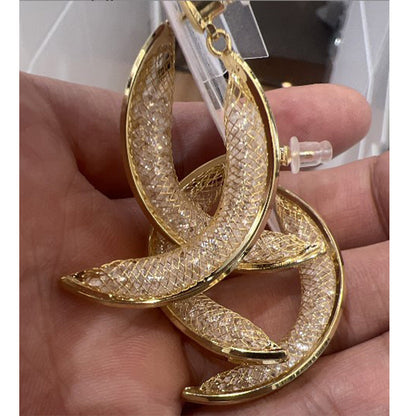 📢📢40% OFF !! ⏰Women’s Elegant Twisted Gold Hoop Earrings