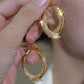 📢📢40% OFF !! ⏰Women’s Elegant Twisted Gold Hoop Earrings